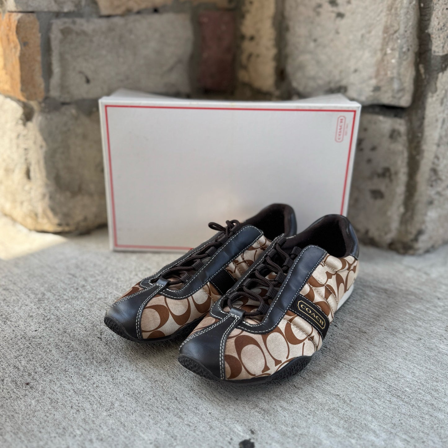 Coach Size 9.5 Brown Sneakers