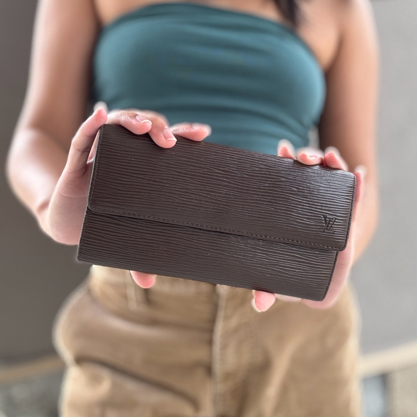 Louis Vuitton Brown Pochette Monnaie Wallet