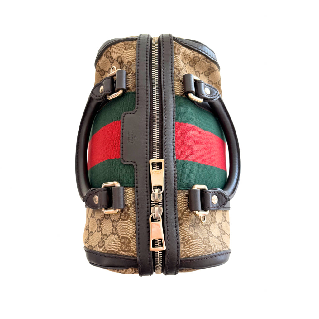 Gucci Monogram Boston Bag with Strap