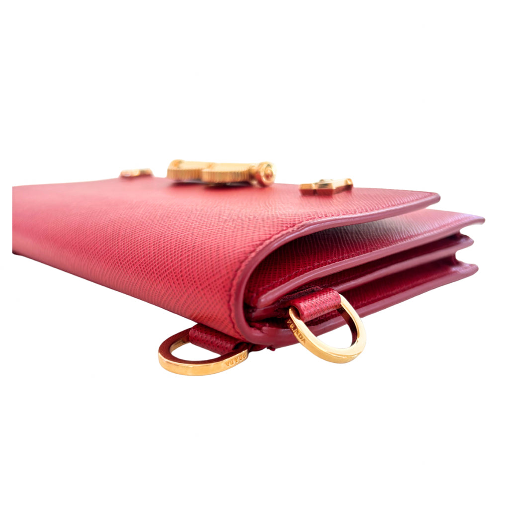 Prada Red Leather Crossbody