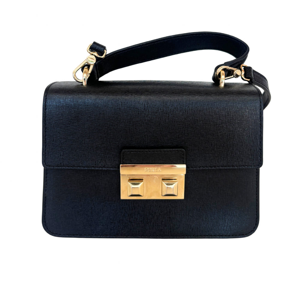 Furla Black Bella Mini Bag
