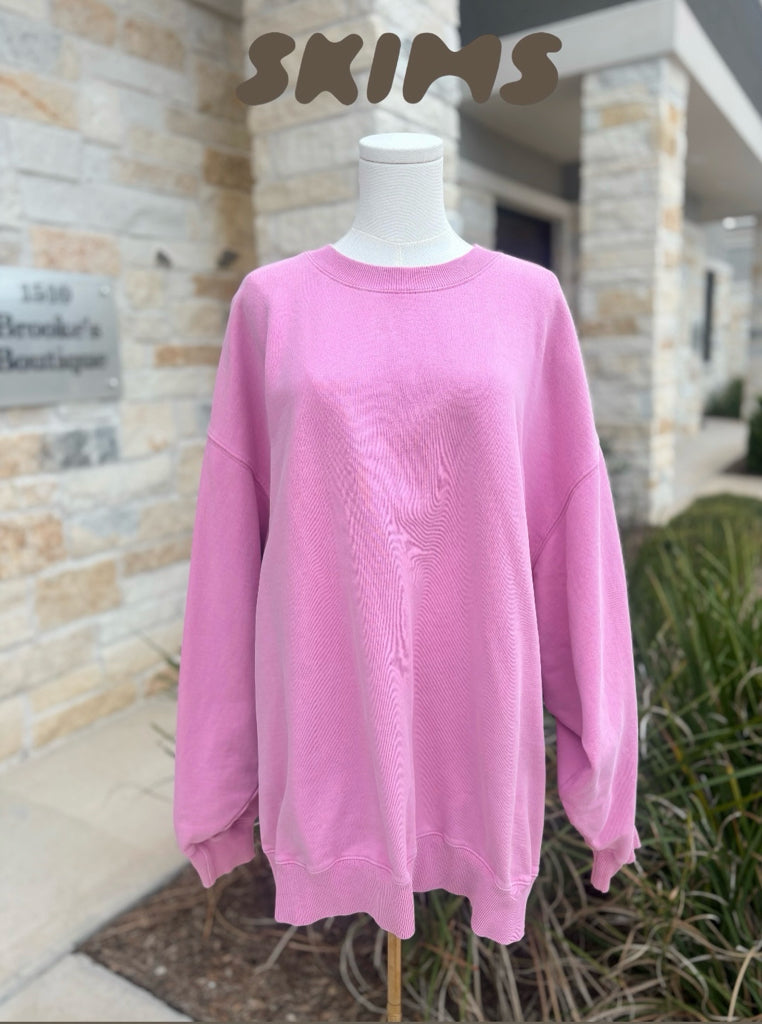 Retail $88 Skims Size 4X Pink Sweatshirt
