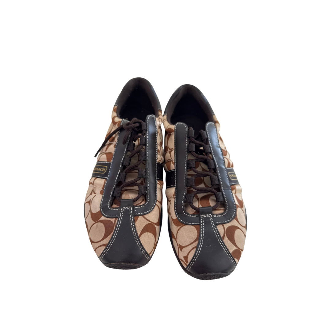 Coach Size 9.5 Brown Sneakers
