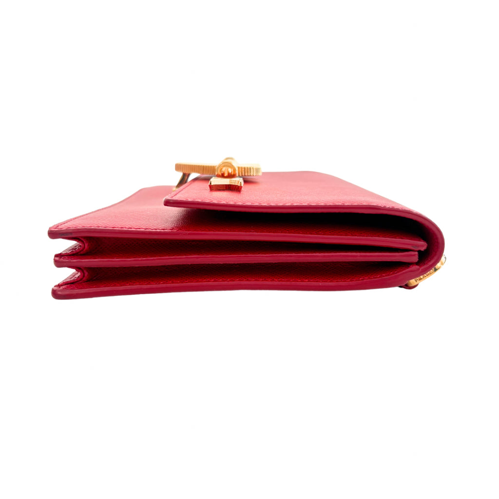 Prada Red Leather Crossbody