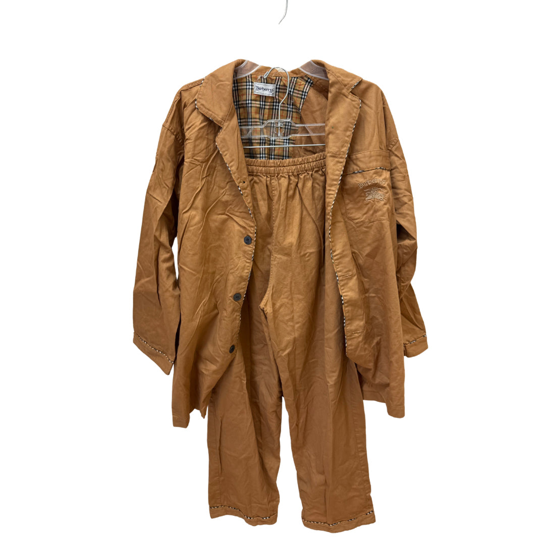 Burberry Size Medium Brown PJ Set