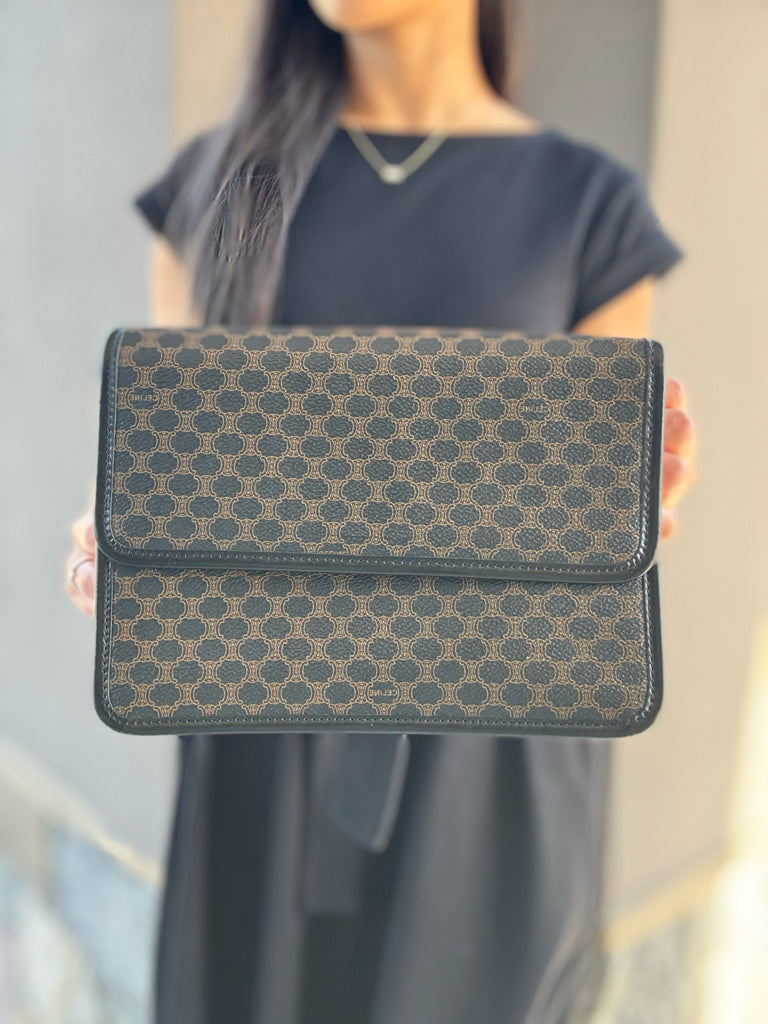 Celine Brown Triomphe Clutch
