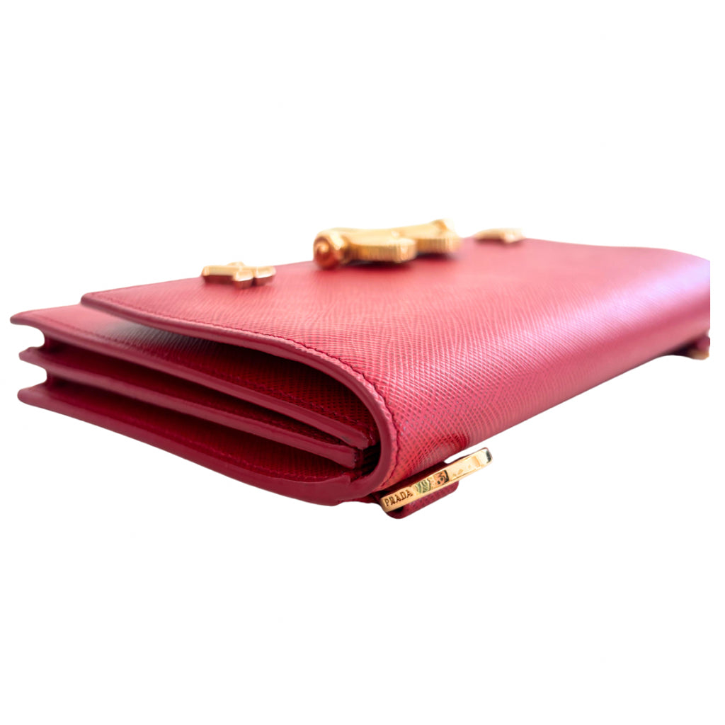 Prada Red Leather Crossbody