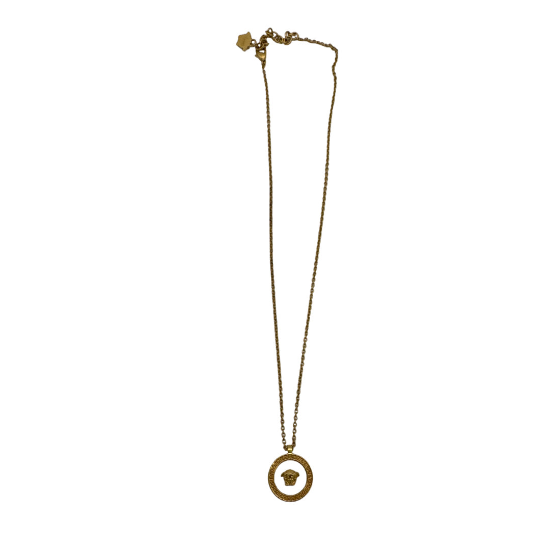 Versace Greca Mother of Pearl Medusa Necklace
