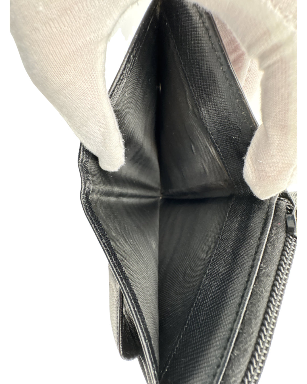 Prada Small Saffiano Leather Zip Wallet