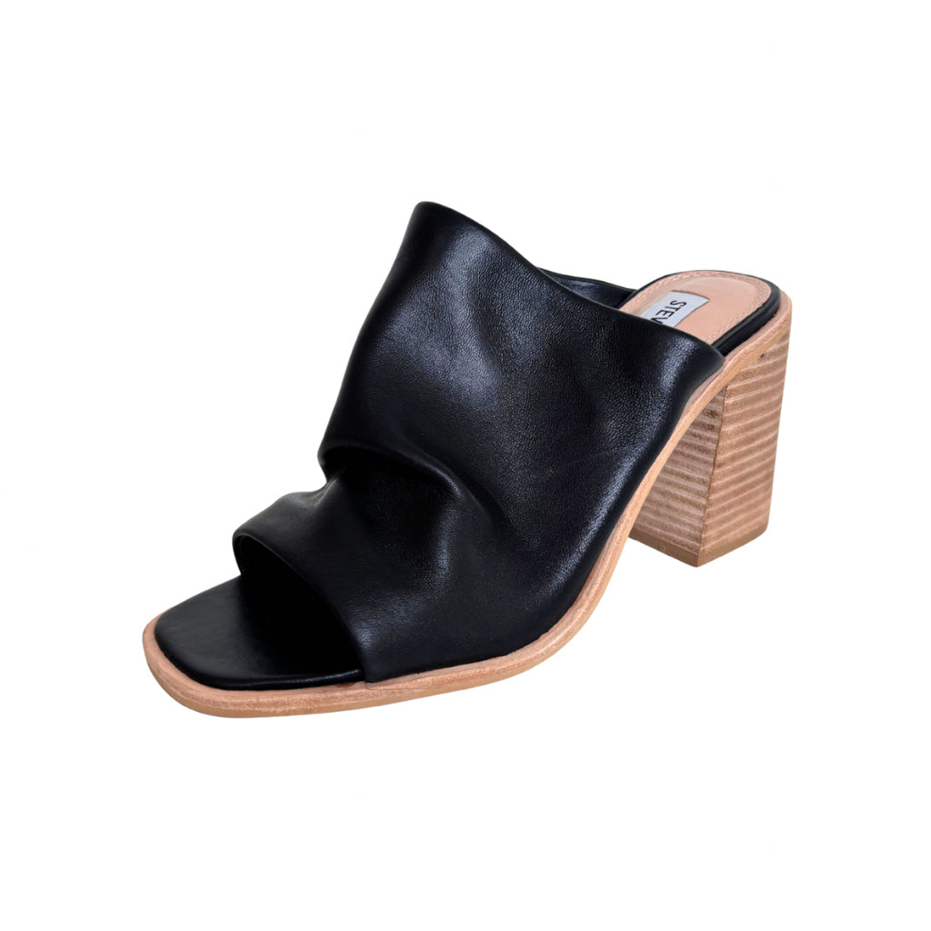 Steve Madden Size 7 Black Heel Sandal