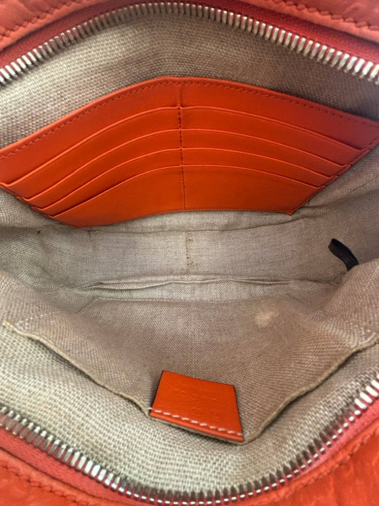 Gucci Orange Leather Crossbody