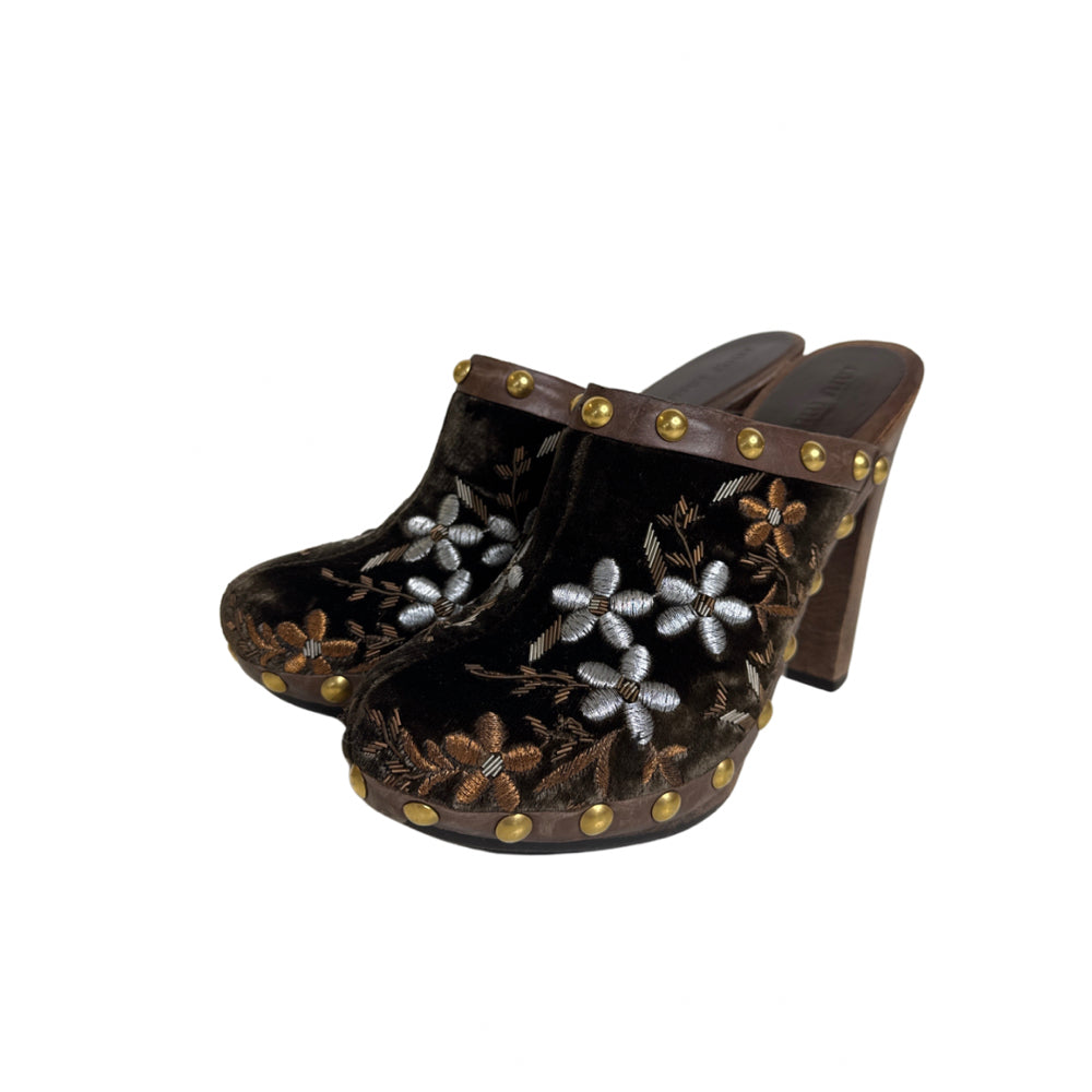 Miu Miu Size 37.5 Brown Heels