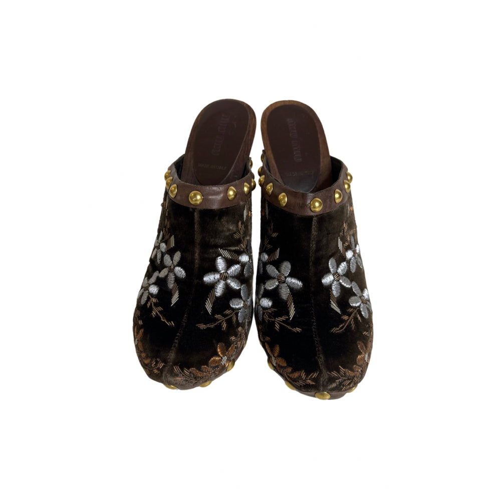 Miu Miu Size 37.5 Brown Heels