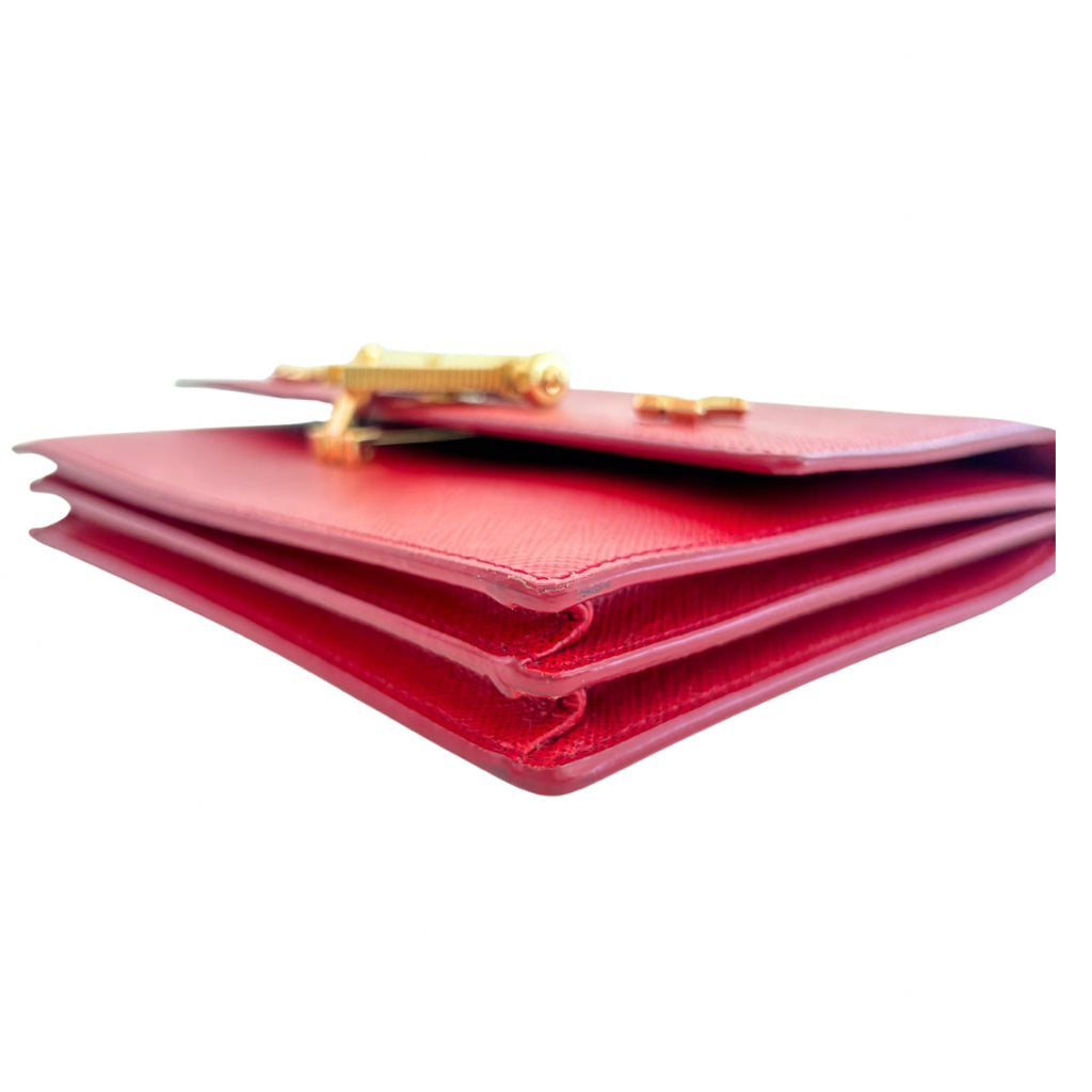 Prada Red Leather Crossbody