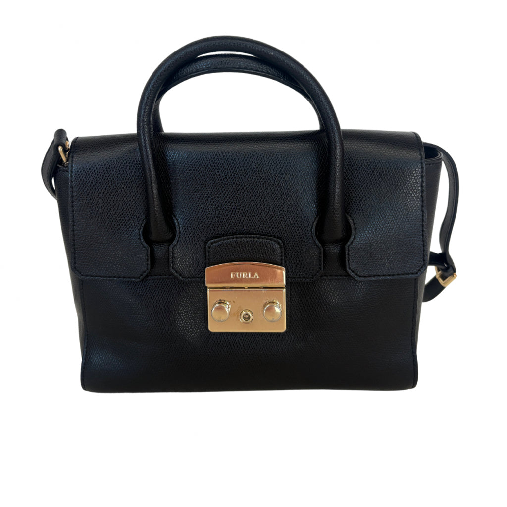 Furla Black Metropolis Satchel