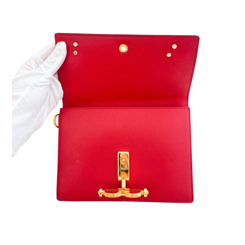 Prada Red Leather Crossbody