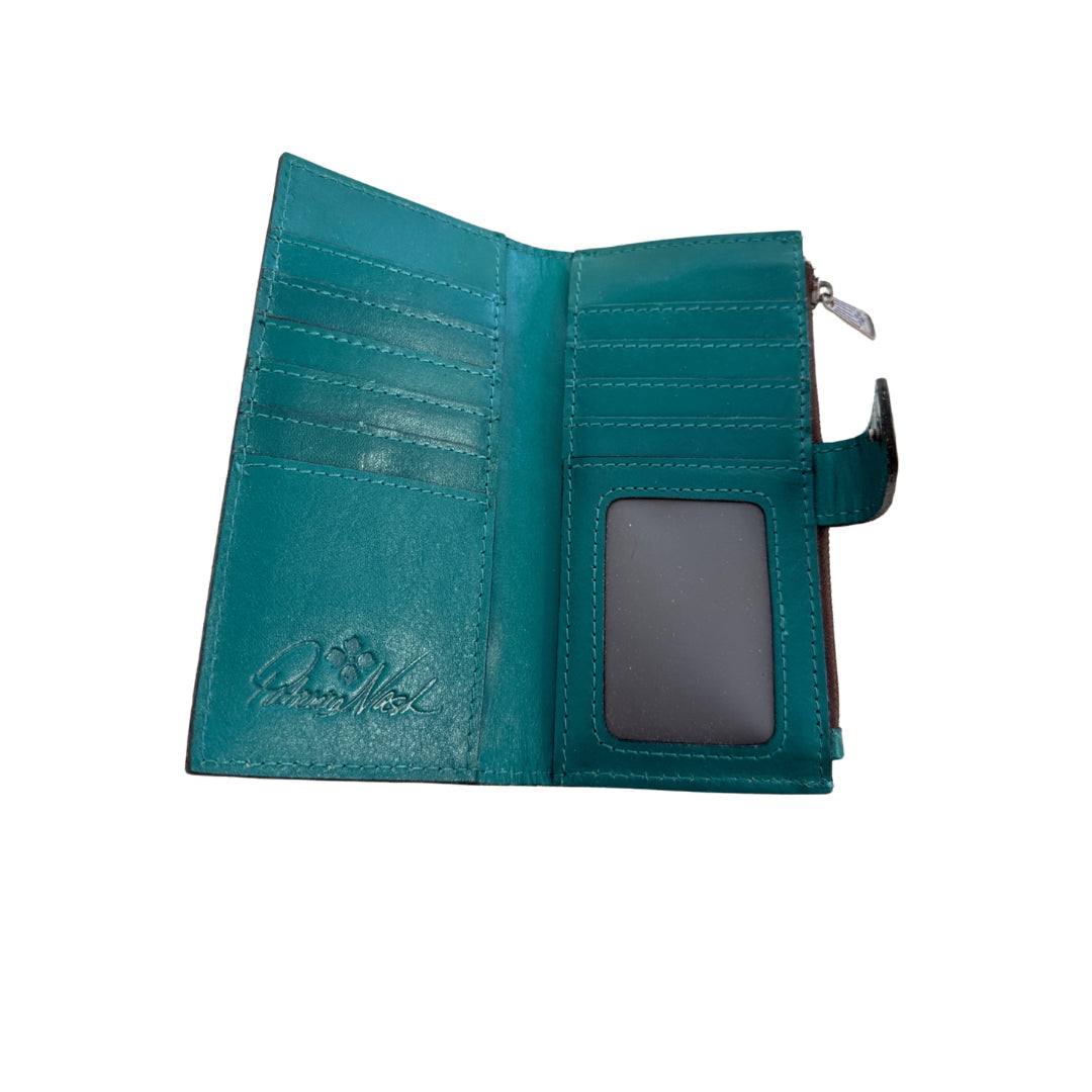 Patricia Nash Teal Long Wallet