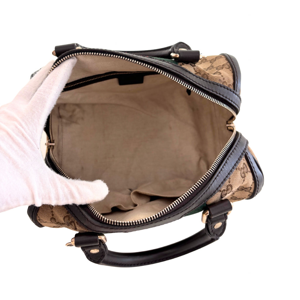 Gucci Monogram Boston Bag with Strap
