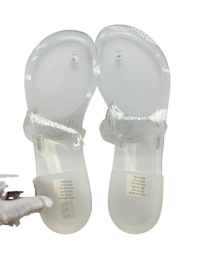 Tory Burch Size 9 Clear Miller Flip Flops