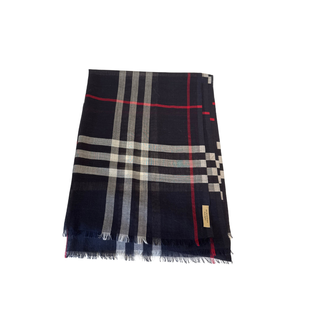 Burberry Navy Scarf
