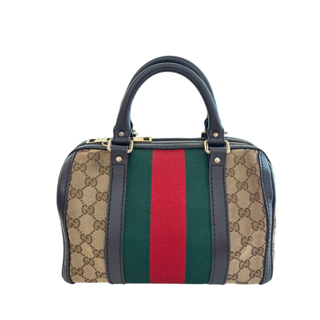 Gucci Monogram Boston Bag with Strap