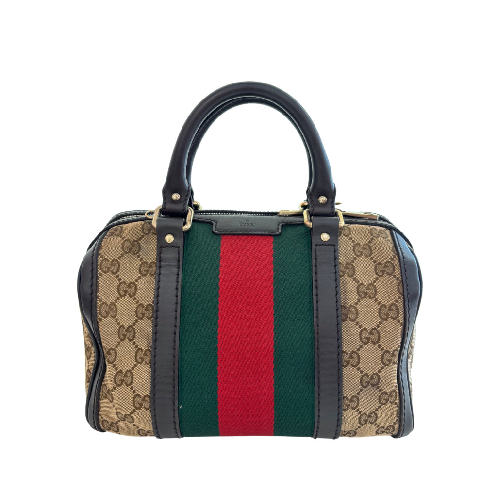 Gucci Monogram Boston Bag with Strap