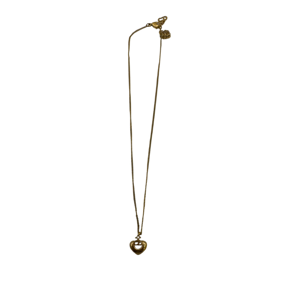 Dior Gold Heart Necklace
