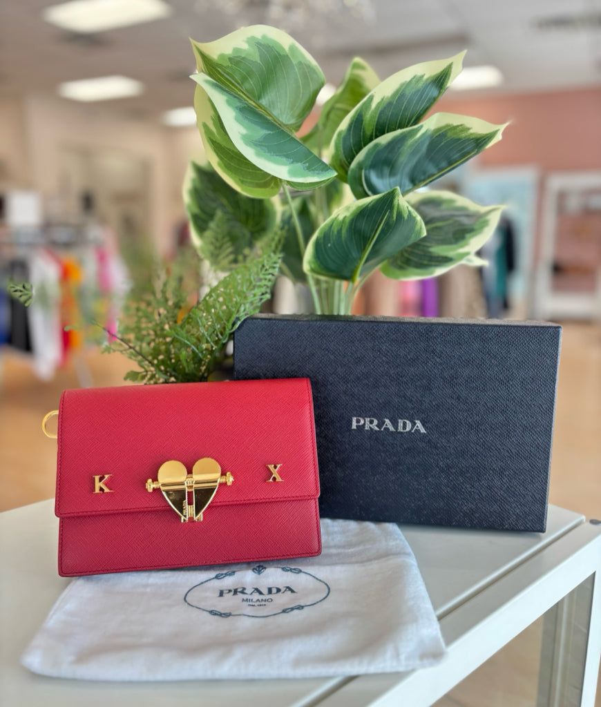 Prada Red Leather Crossbody