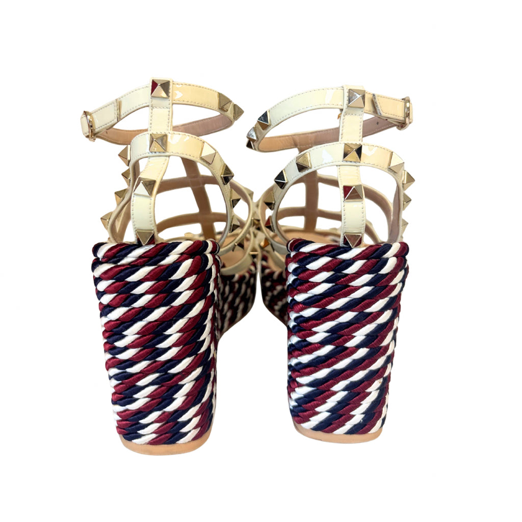 Valentino Size 39 Red White and Blue Shoes