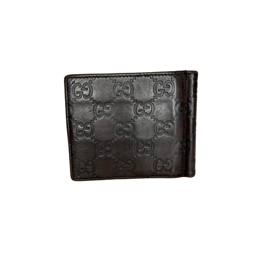 *RECENTLY MARKED DOWN* Gucci Brown Guccisima Leather Money Clip Wallet