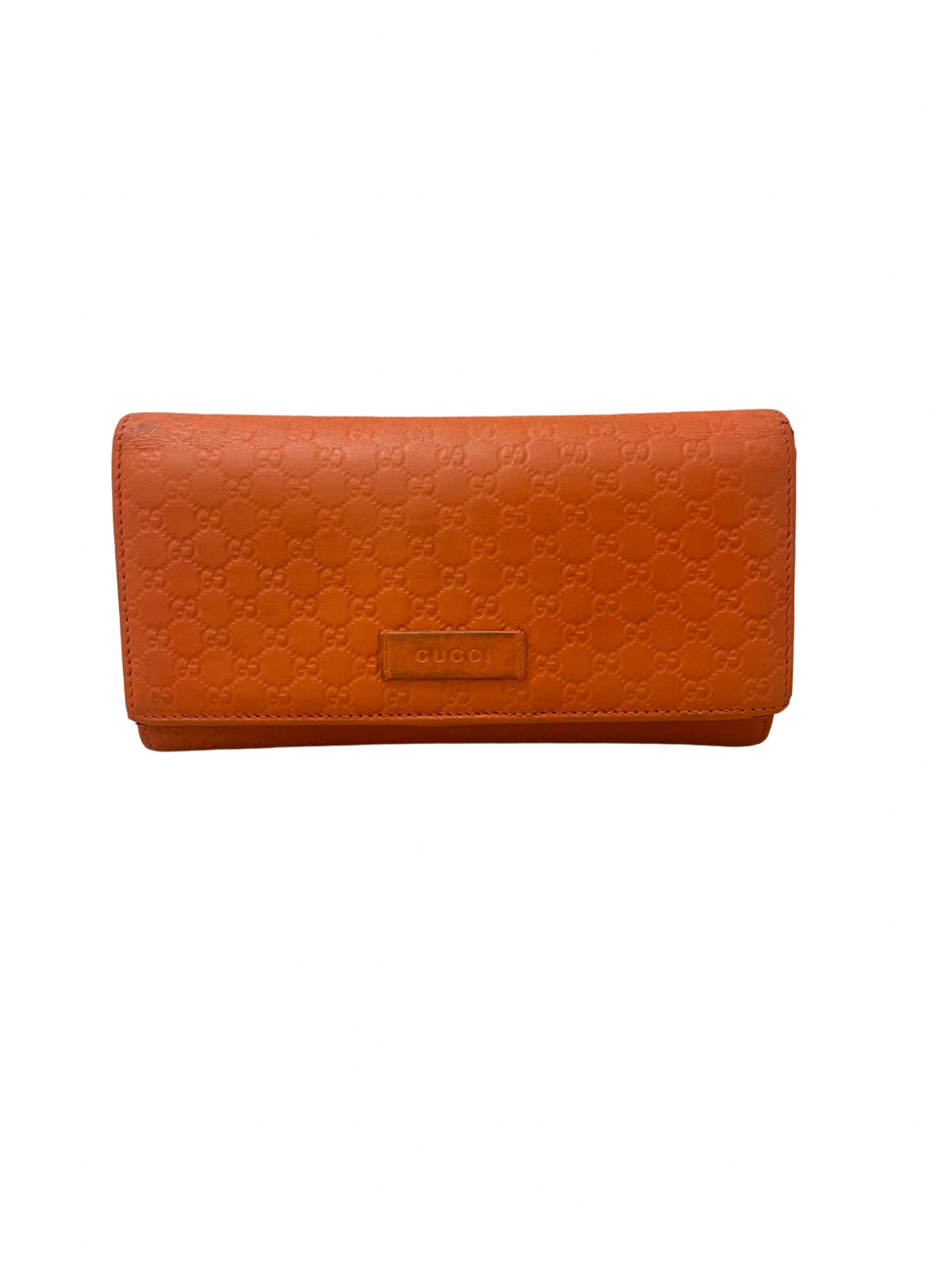 Gucci Orange Monogrammed Wallet