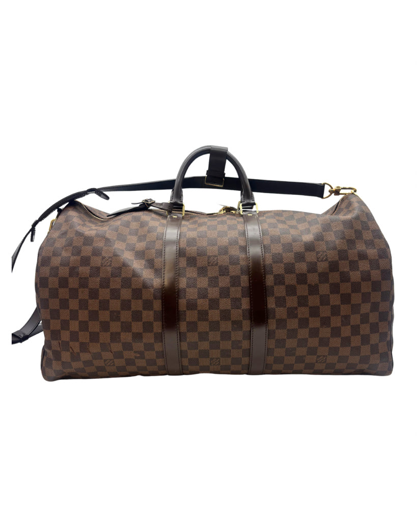 Louis Vuitton Damier Ebene 55 Keepall Bandouliere