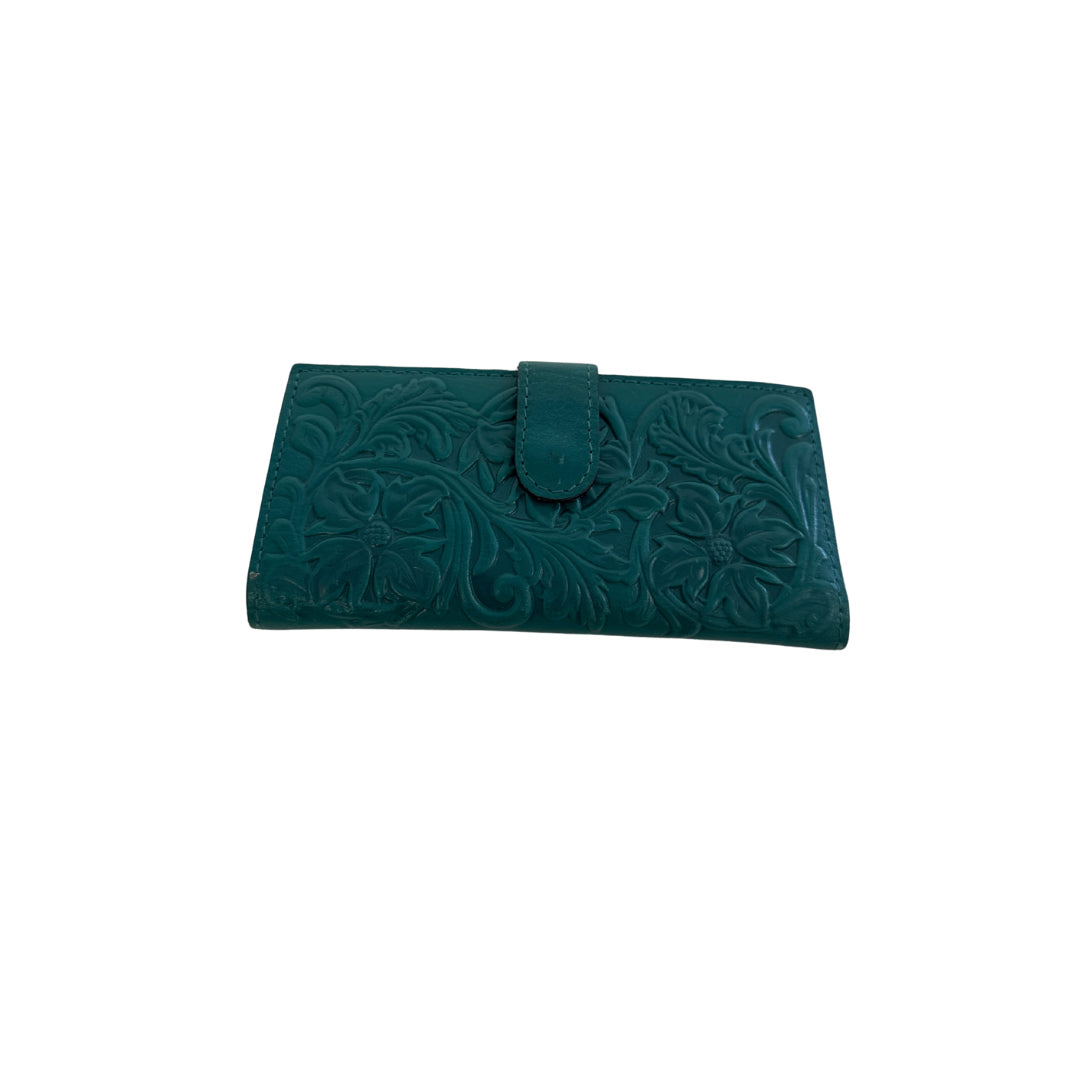 Patricia Nash Teal Long Wallet