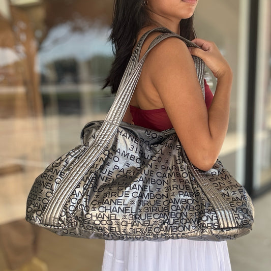 Chanel Silver Rue Cambon Bag