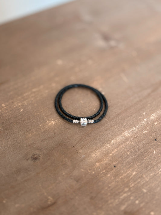 Pandora Size Small Leather Double Rope Bracelet