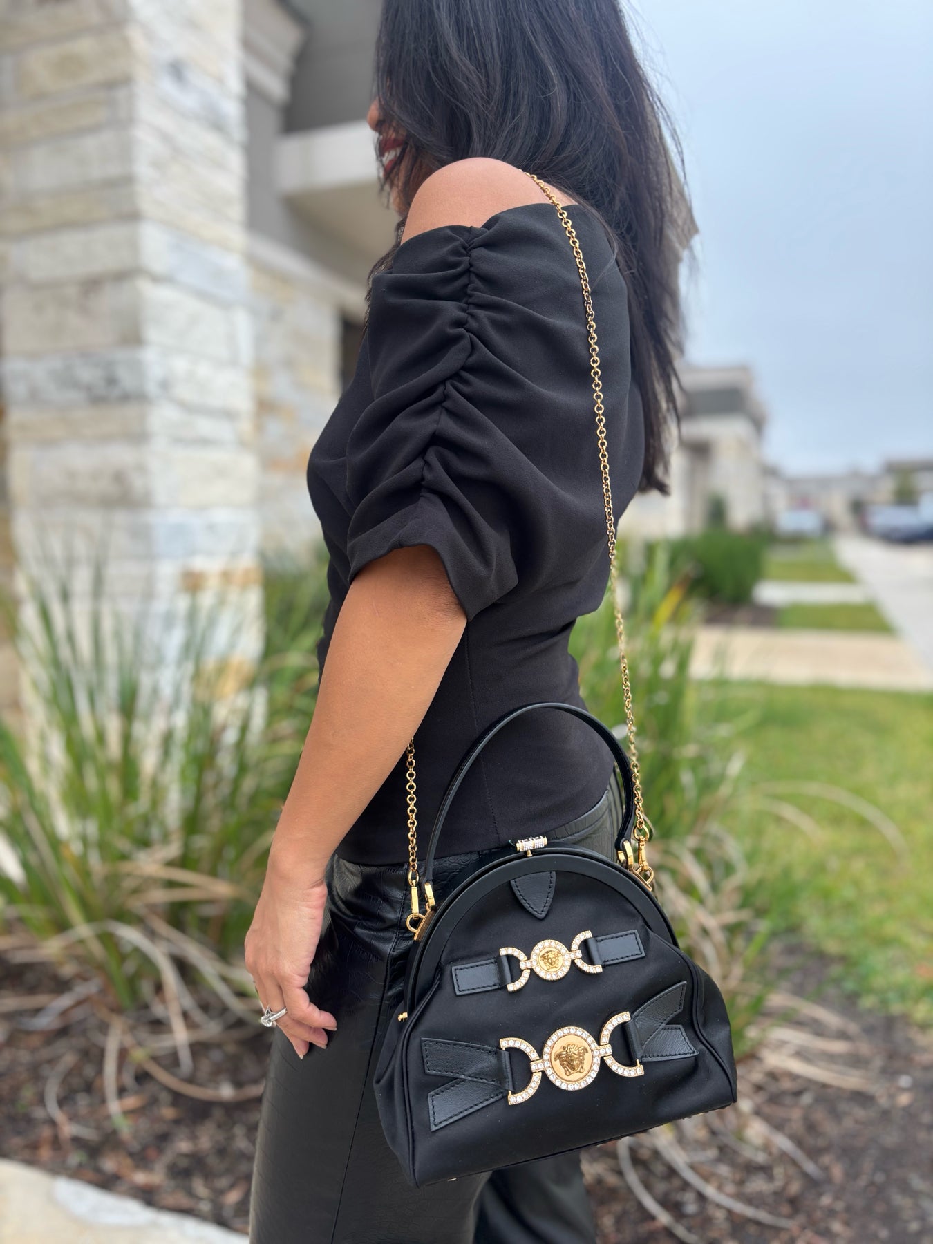 Versace Black Purse