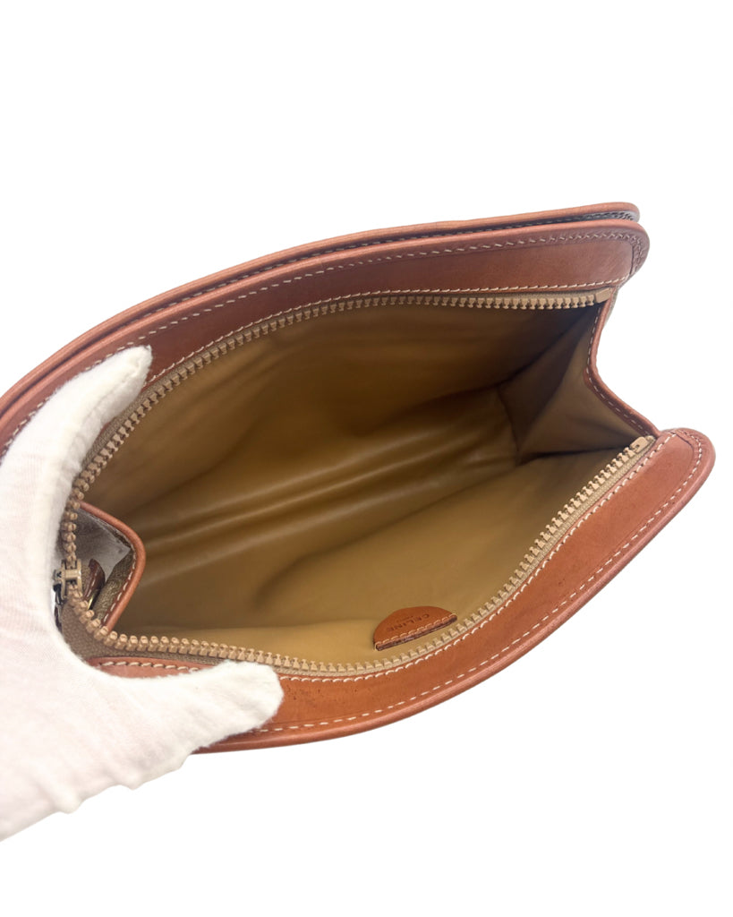 Celine Brown Monogrammed Clutch