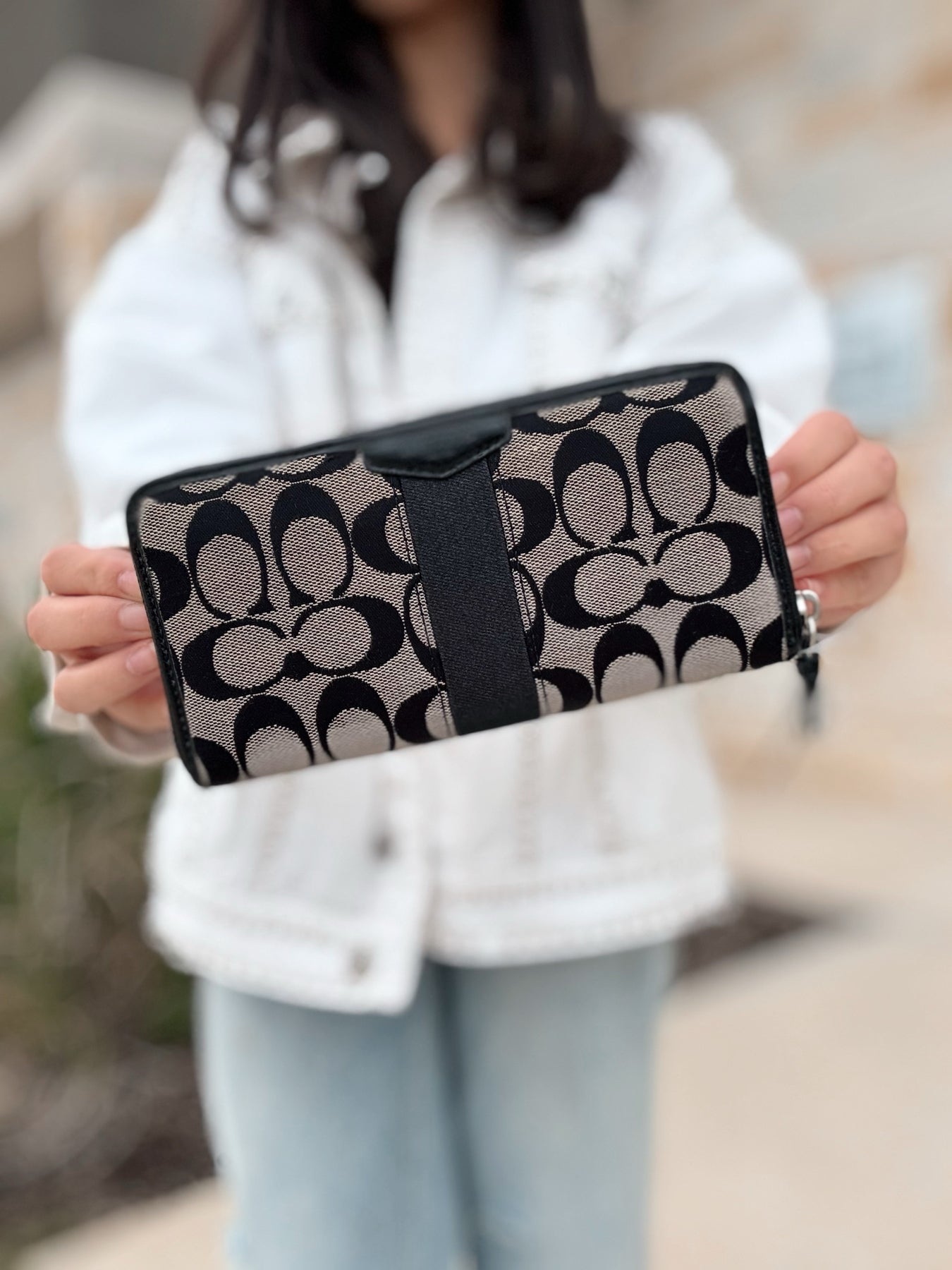 Coach Black Monogrammed Wallet