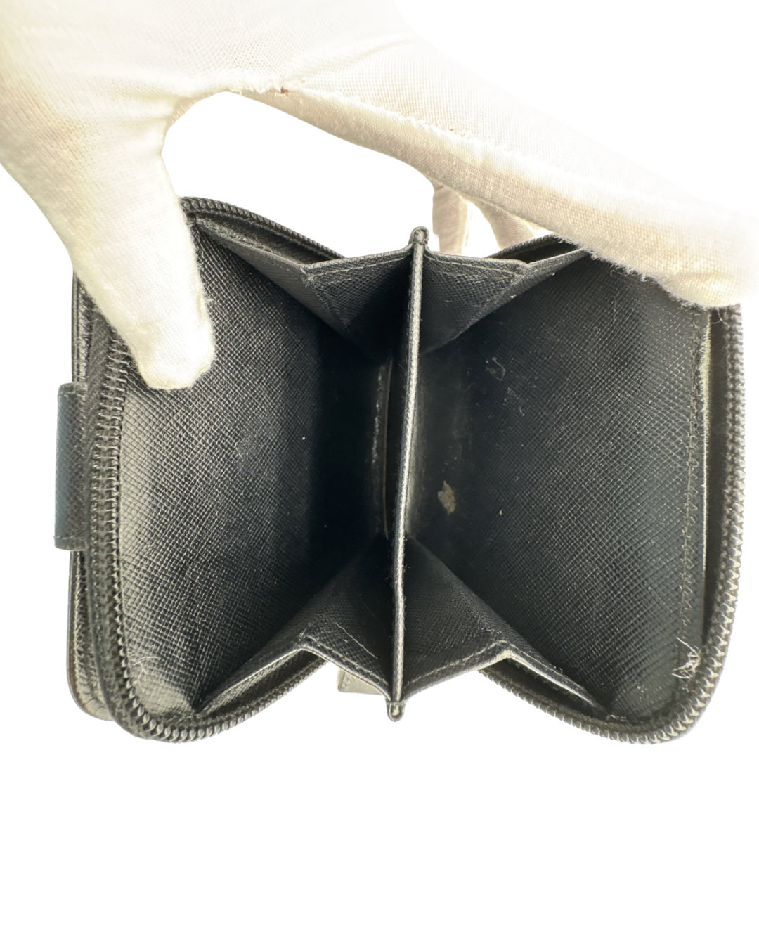 Prada Small Saffiano Leather Zip Wallet