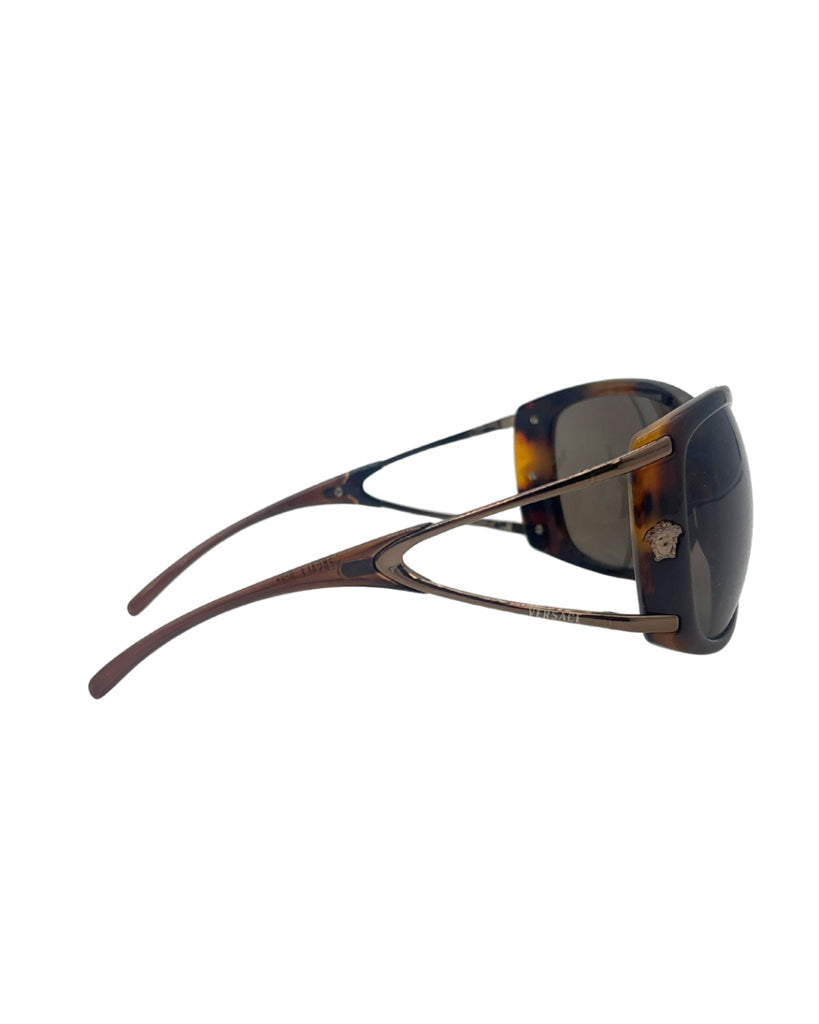 Versace Oversized Tortoise Shell Sunglasses