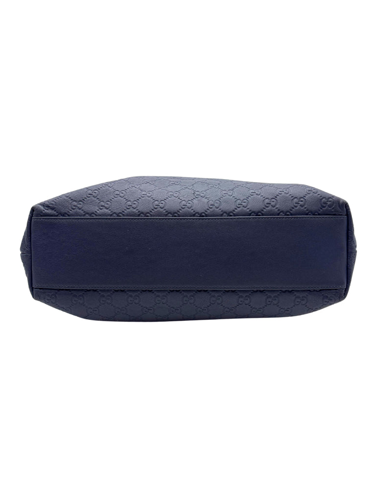 Gucci Navy Guccissima Leather Tote
