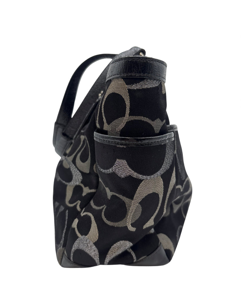 Coach Black Monogrammed Tote