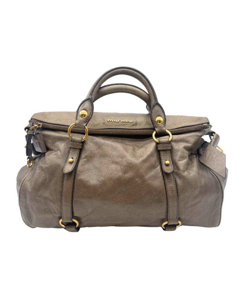 Miu Miu Tan Leather Tote