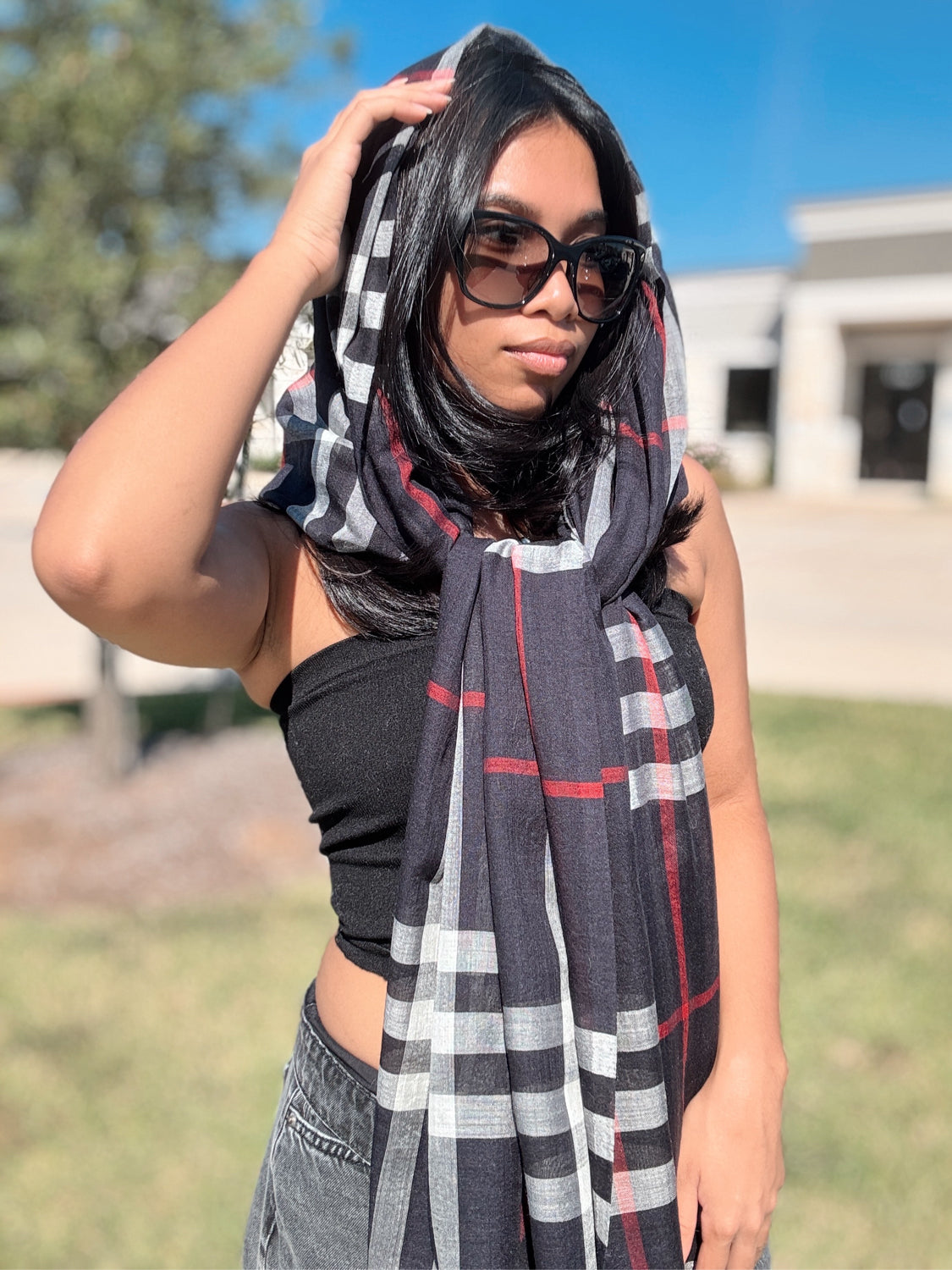 Burberry Navy Scarf