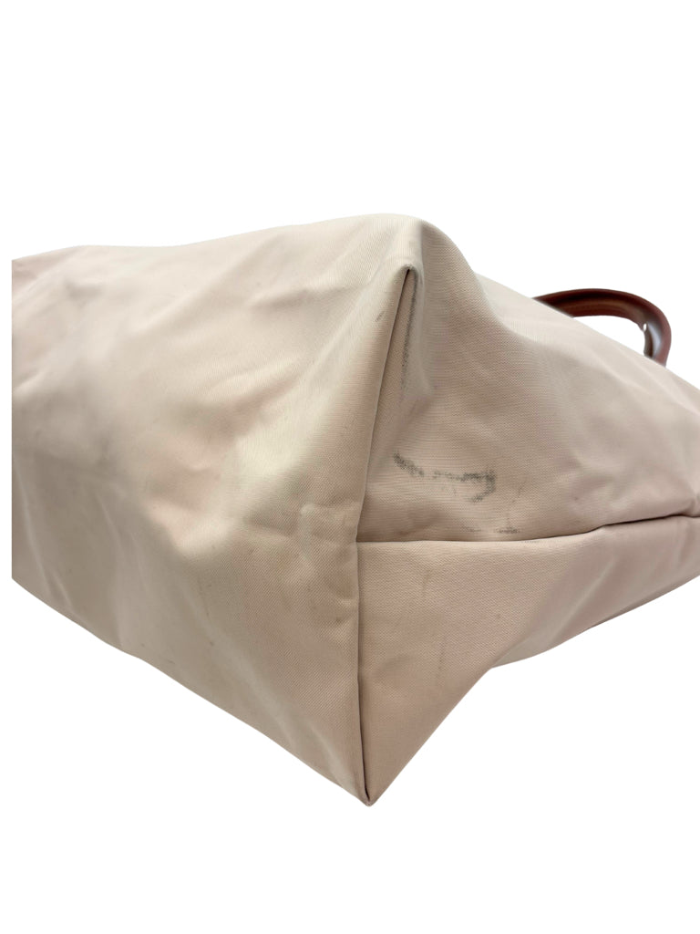 Longchamp Cream Le Pliage M Tote