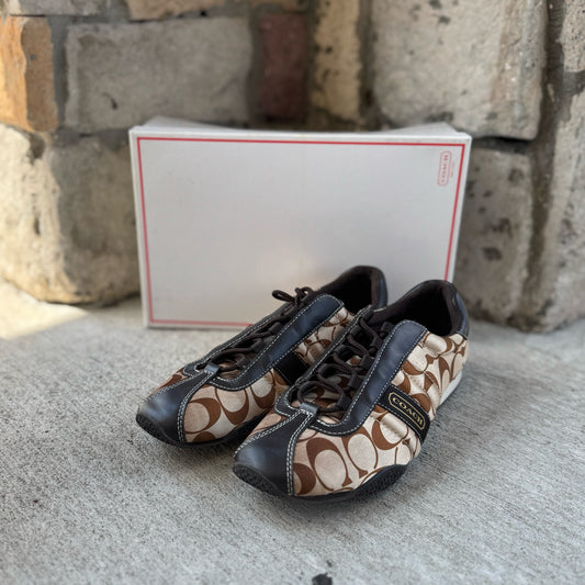 Coach Size 9.5 Brown Sneakers