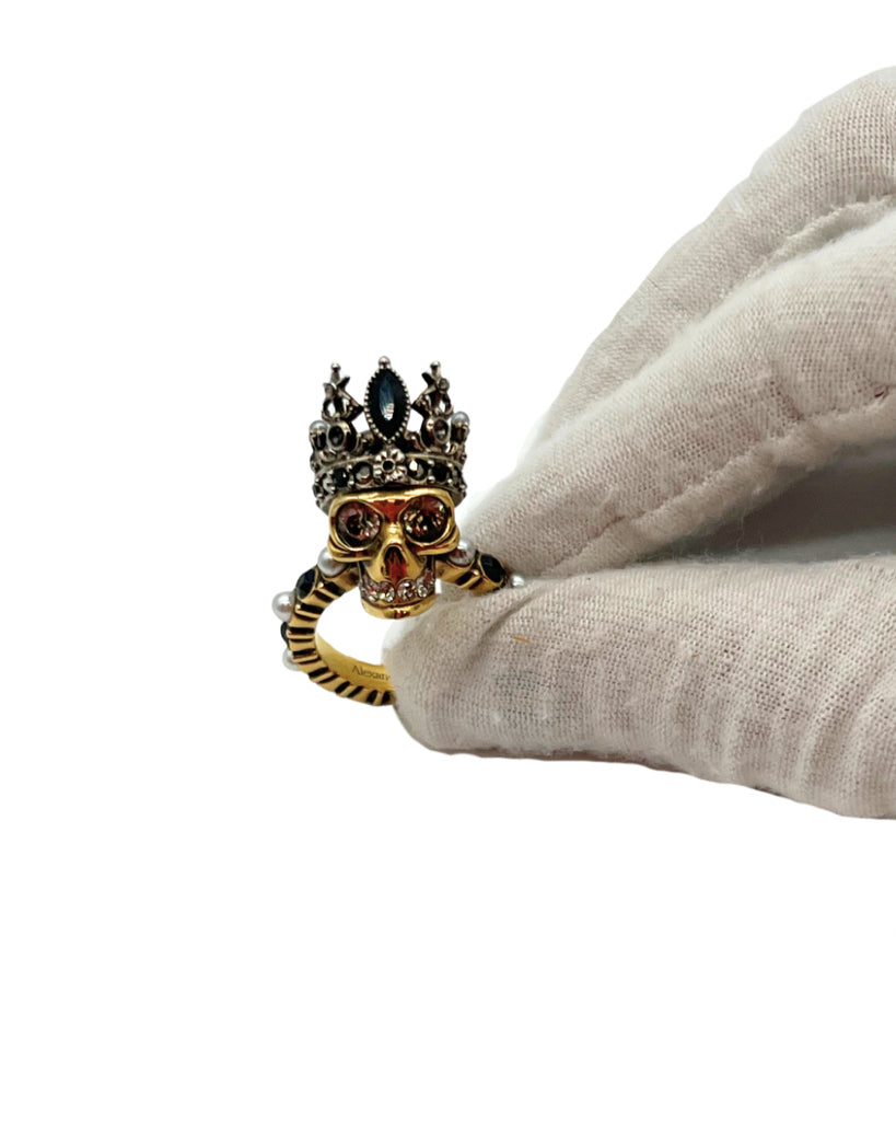 Alex McQueen Skull Ring Size 6.75