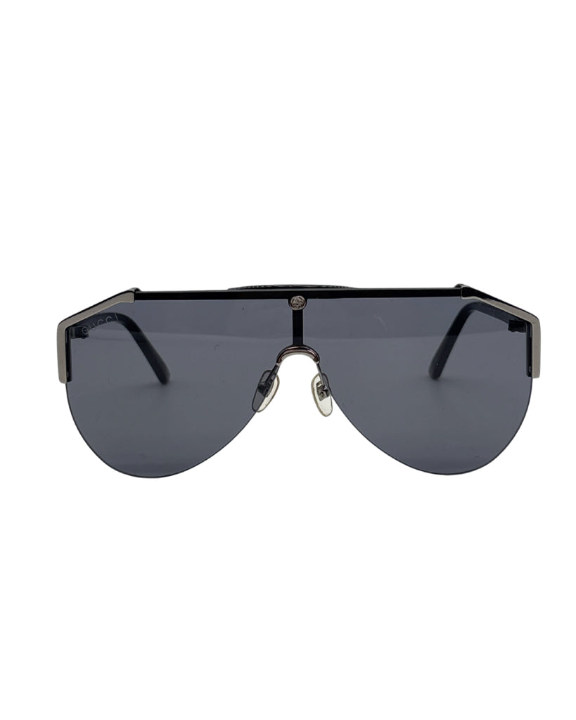 Gucci Silver Shield Sunglasses