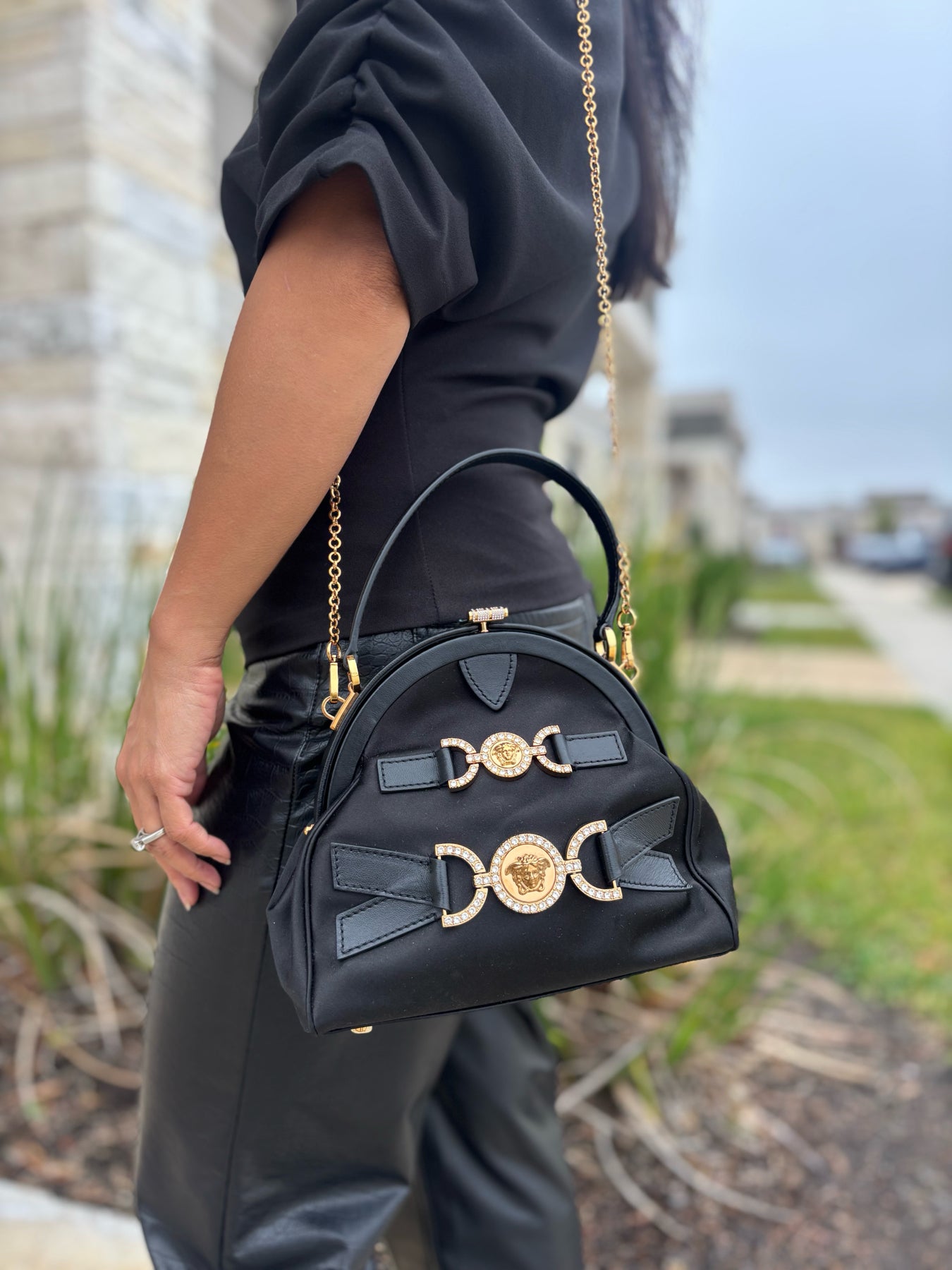 Versace Black Purse
