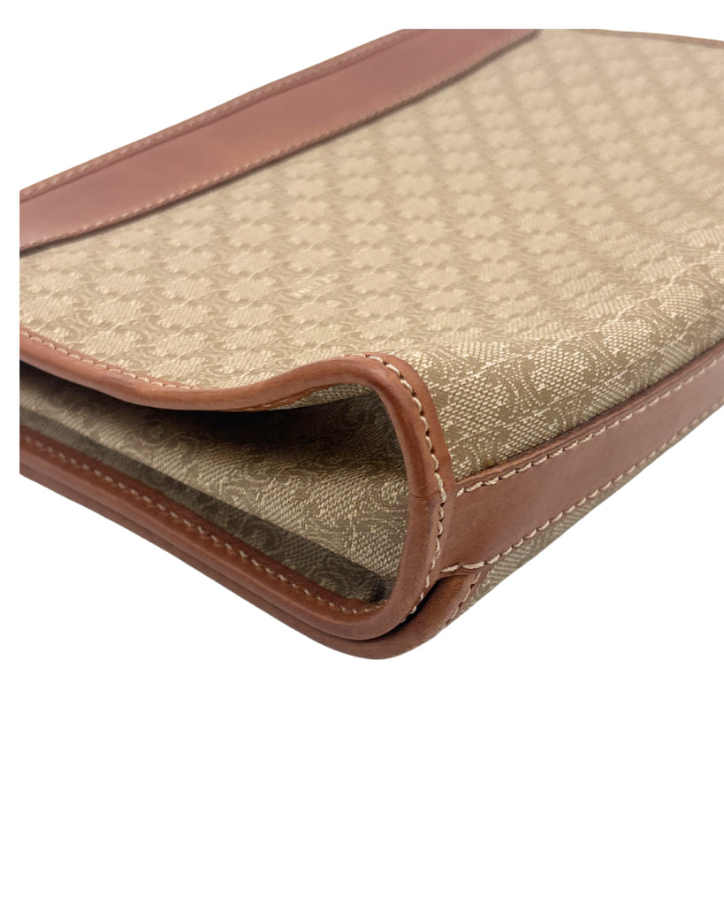 Celine Brown Monogrammed Clutch